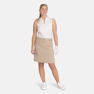 W Woven Stretch Skort Beige Bogeys & Birdies