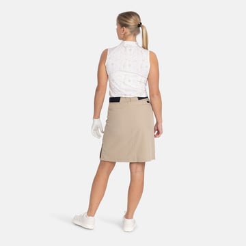 W Woven Stretch Skort Beige Bogeys & Birdies
