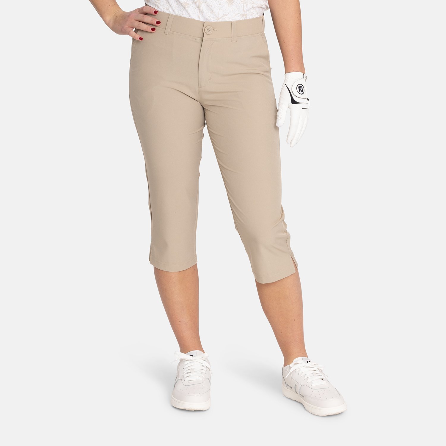 W Tech Capri Pant Beige Bogeys & Birdies