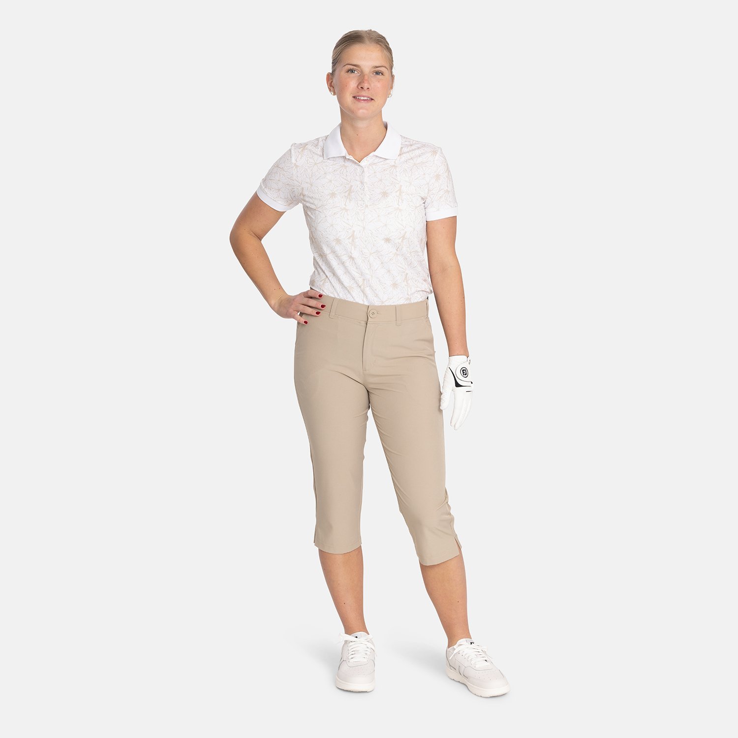 W Tech Capri Pant Beige Bogeys & Birdies