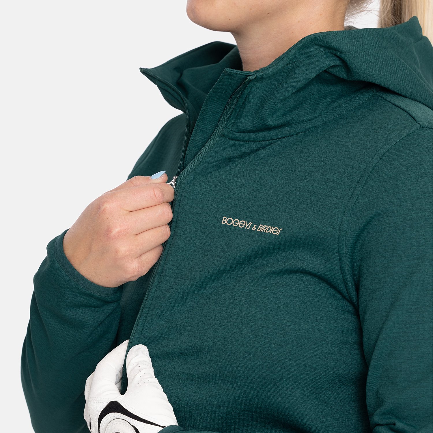 W Tech Hood Waffle Midlayer Grön Bogeys & Birdies