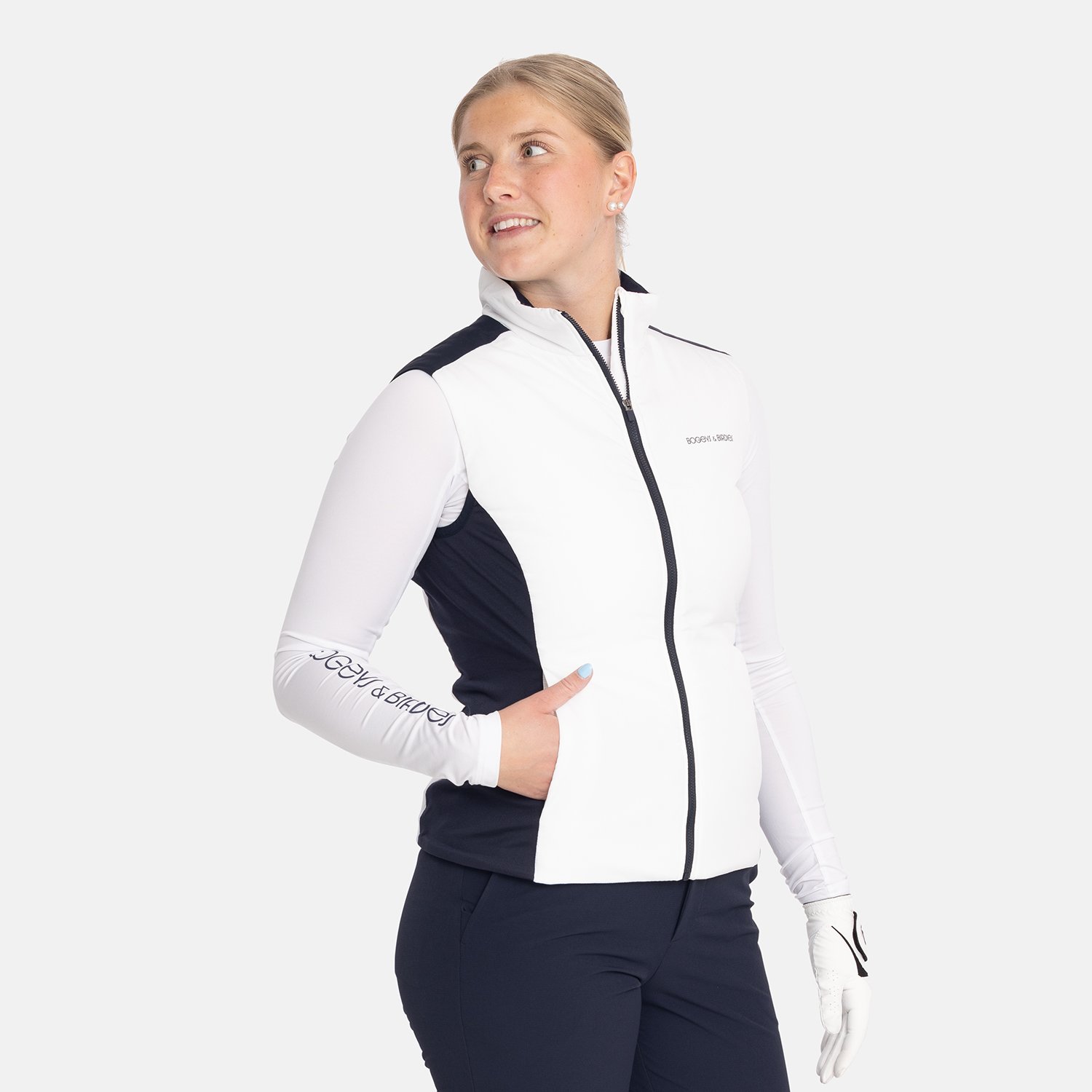 W Tech Hybrid Vest Vit Blå Bogeys & Birdies W Tech Hybrid Vest Vit Blå Bogeys & Birdies