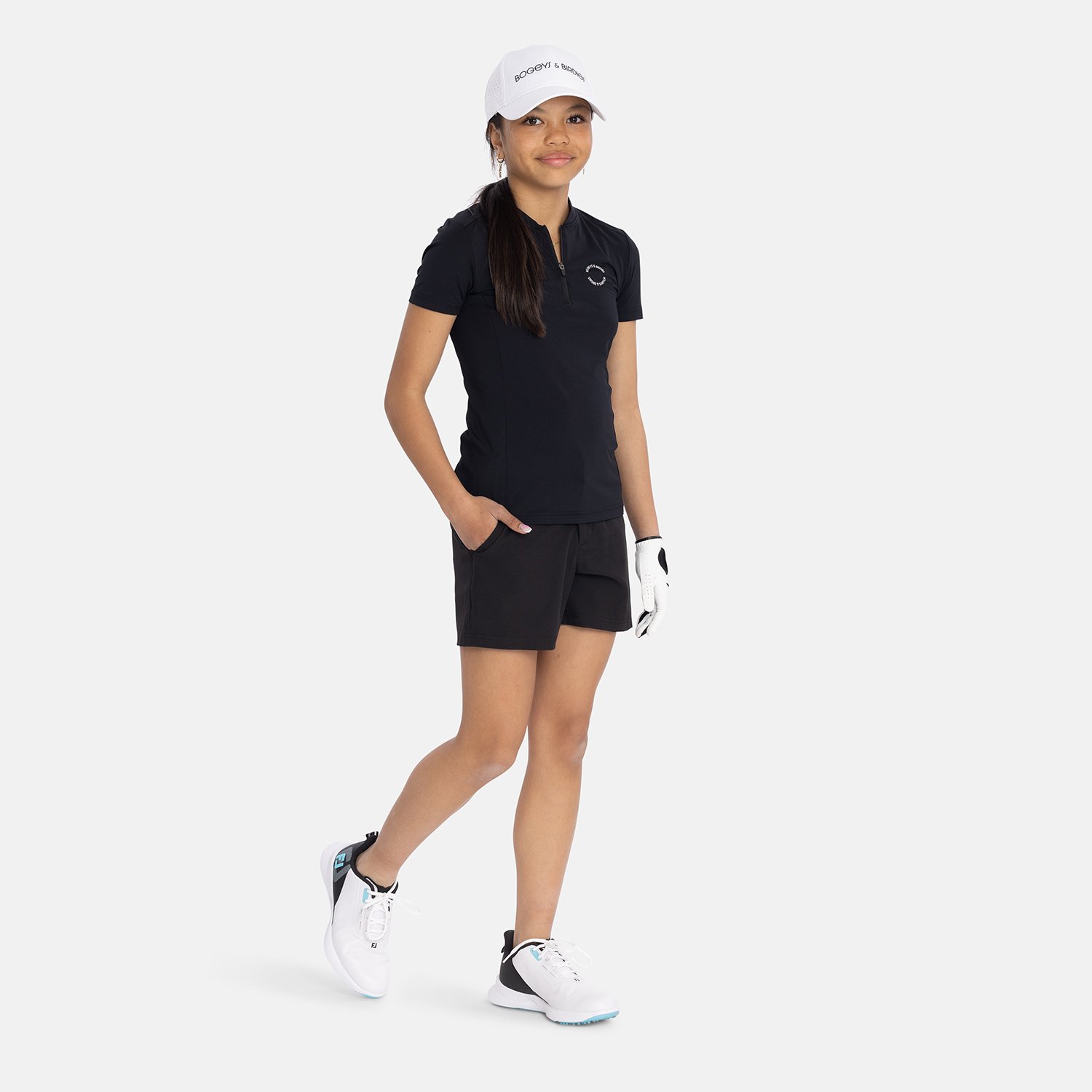 Jr Tech Blade V-Neck Tee Svart Bogeys & Birdies