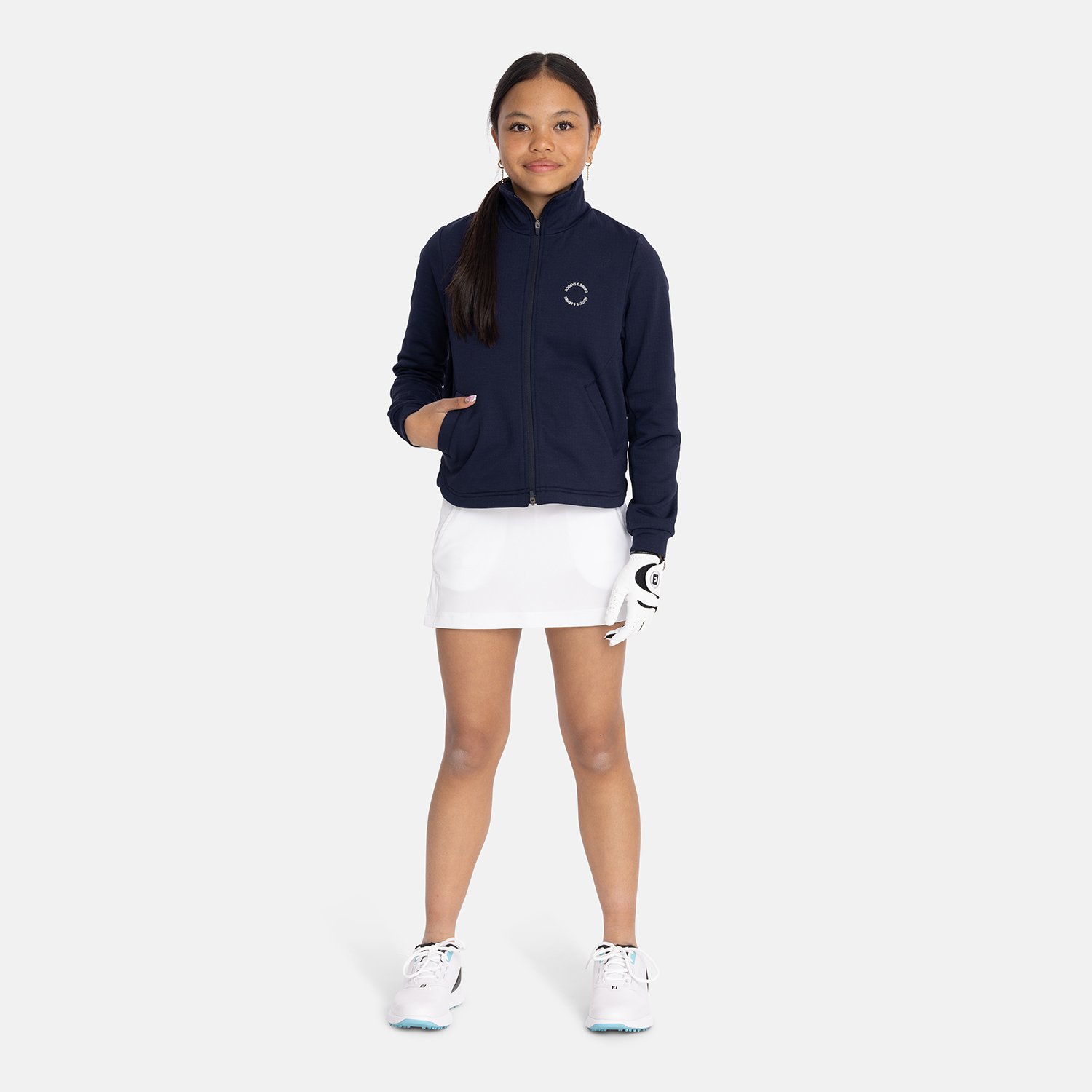 Jr Mid Layer Full Zip Blå Bogeys & Birdies