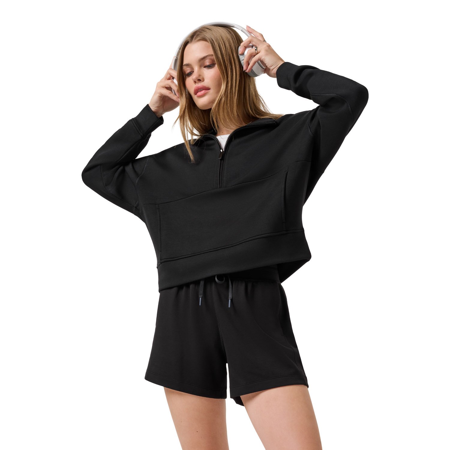 Skyloft Soft 1/2 Zip Svart Travis Mathew