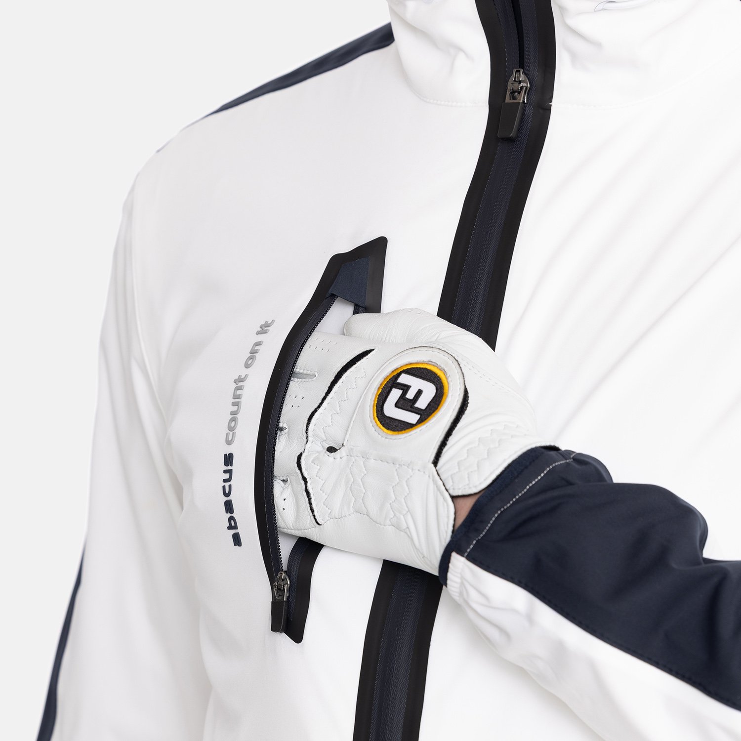 M Bounce Rainjacket White Abacus