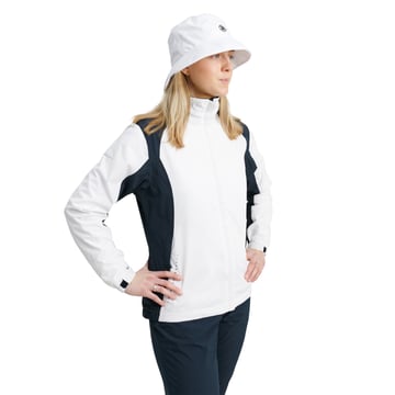 W Links Stretch Rainjacket White Abacus