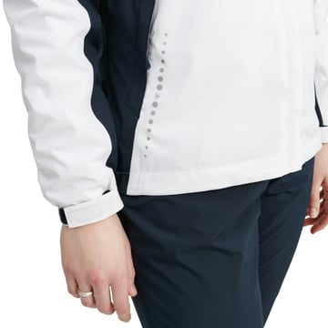 W Links Stretch Rainjacket White Abacus