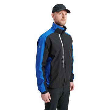 M Links Stretch Rainjacket Blau Abacus