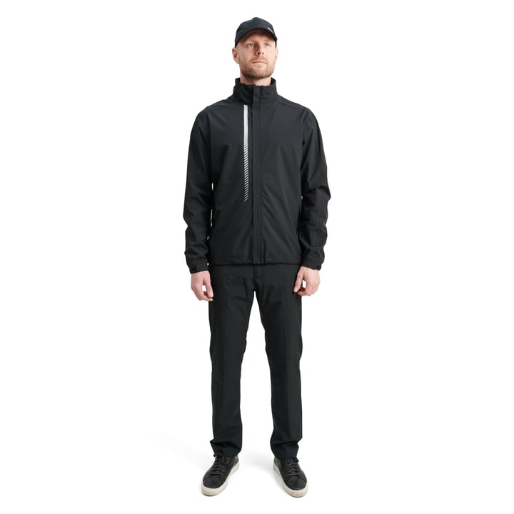 M Links Stretch Rainjacket Schwarz Abacus