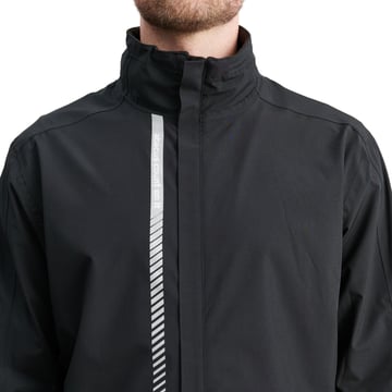 M Links Stretch Rainjacket Svart Abacus