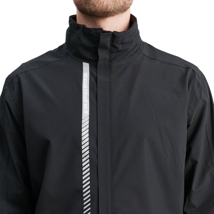 M Links Stretch Rainjacket Le noir Abacus