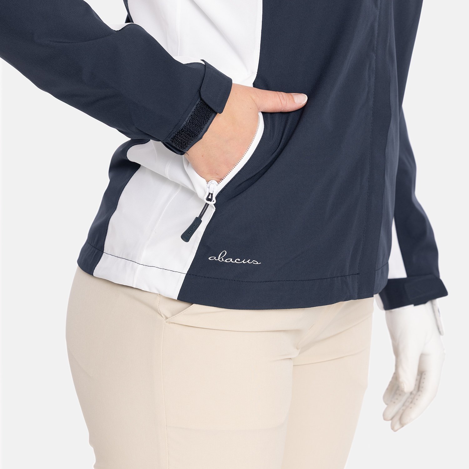 W Links Stretch Rainjacket Bleu Abacus