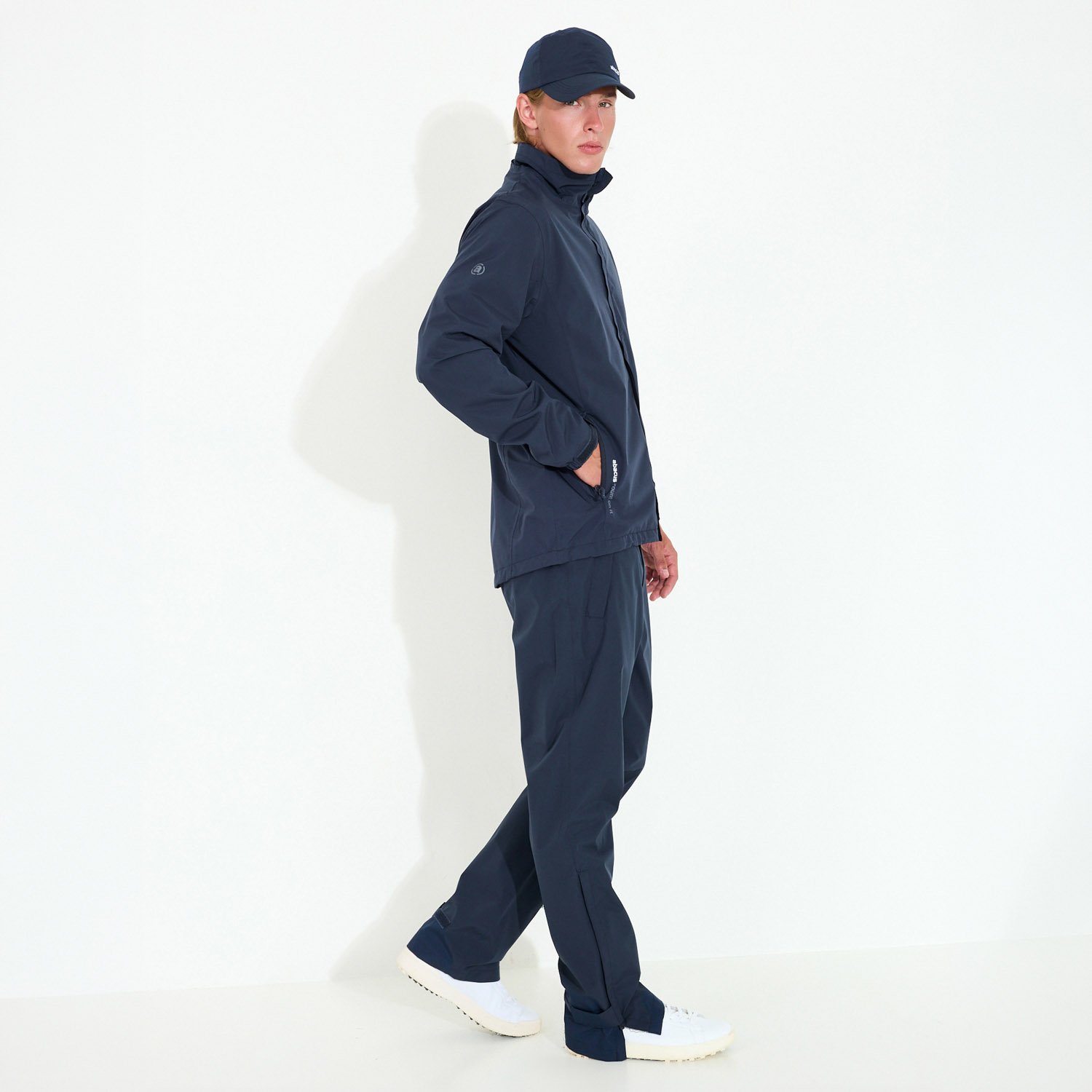 M Links Stretch Rainjacket Bleu Abacus