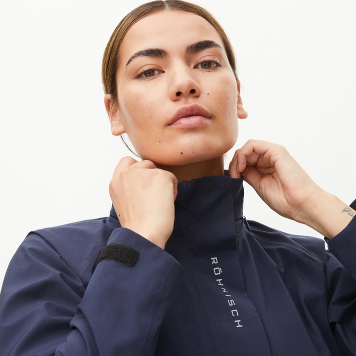 R hnisch Storm Rain Blau Regenjacken Damen