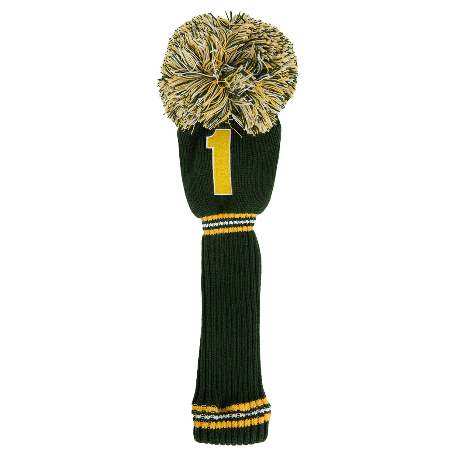 PomPom Headcover Driver Green Yellow
