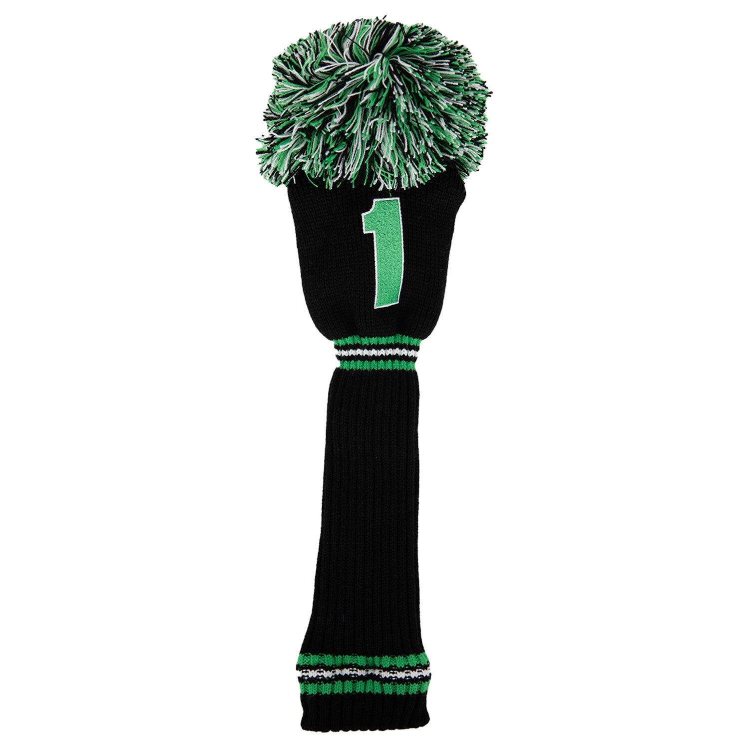 PomPom Headcover Driver Schwarz Grün