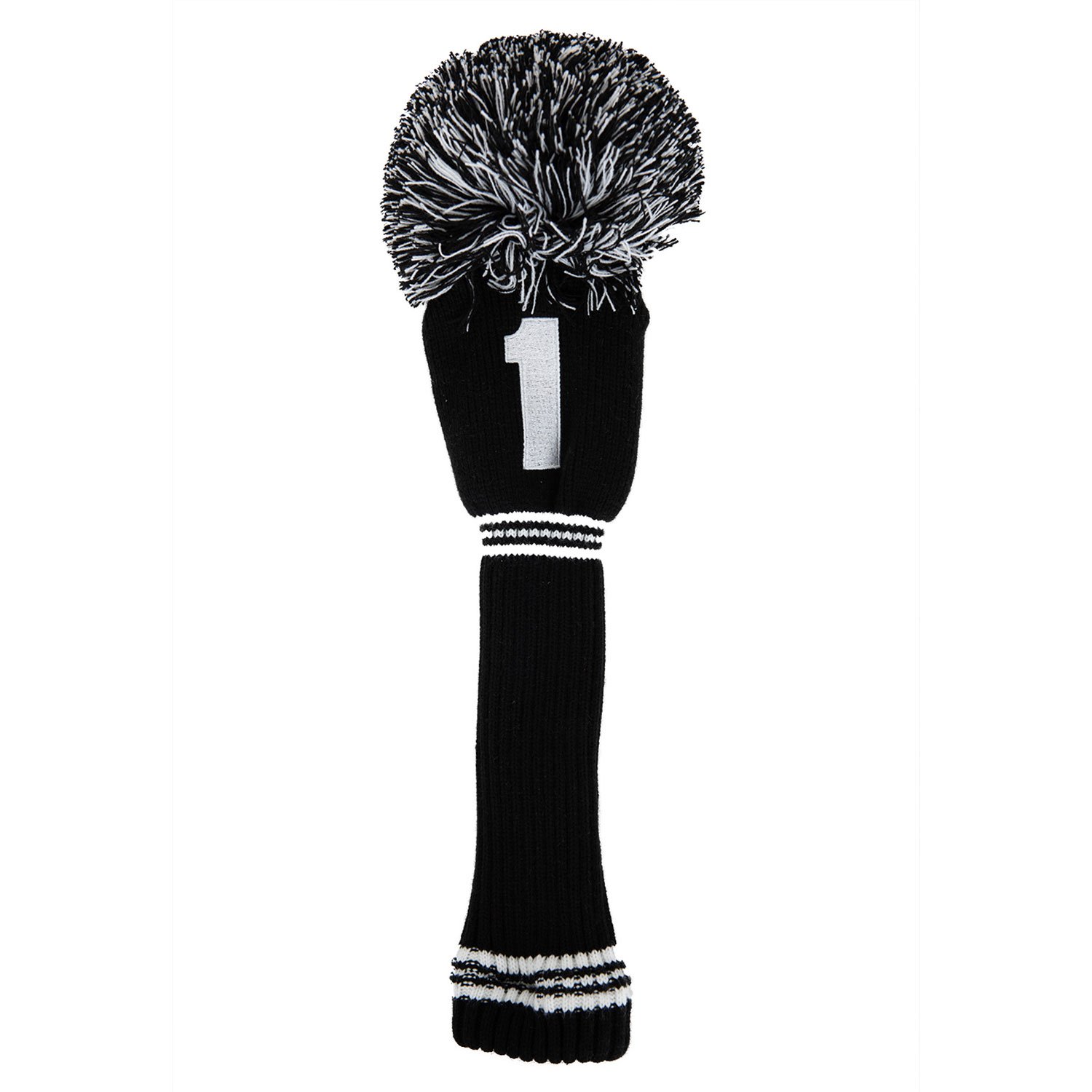 PomPom Headcover Driver Svart Hvit