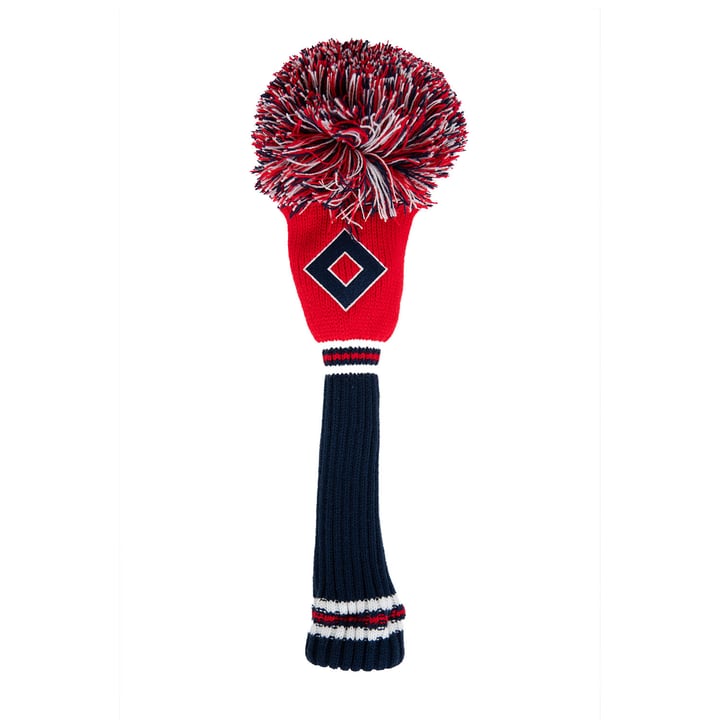 PomPom Hedcover FW Blau Rot PRG