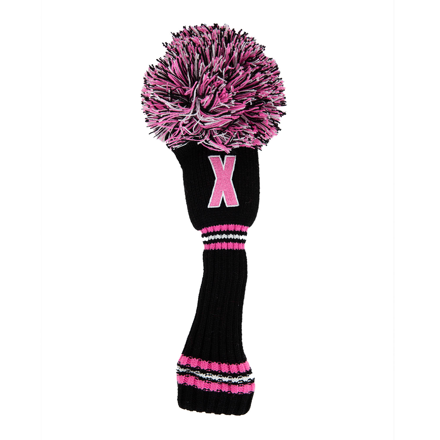 PomPom Heacover Hybrid Schwarz Pink