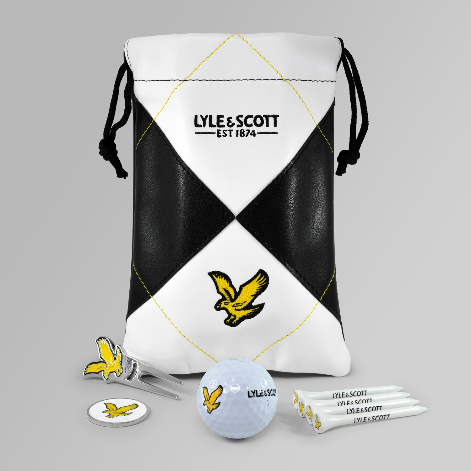 Argyle Tote Pouch Gift Set Lyle & Scott