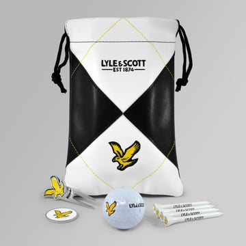 Argyle Tote Pouch Gift Set Svart Lyle & Scott