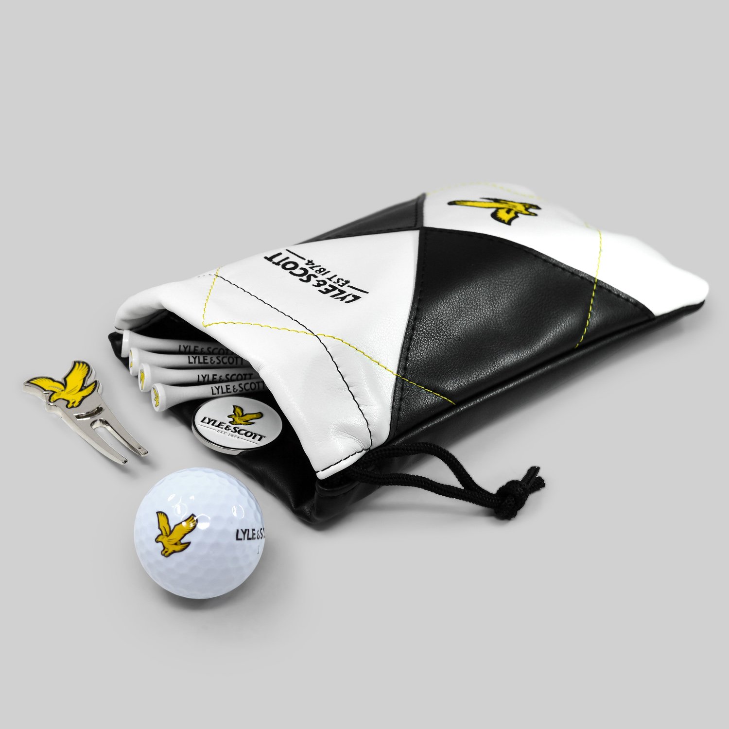 Argyle Tote Pouch Gift Set Svart Lyle & Scott