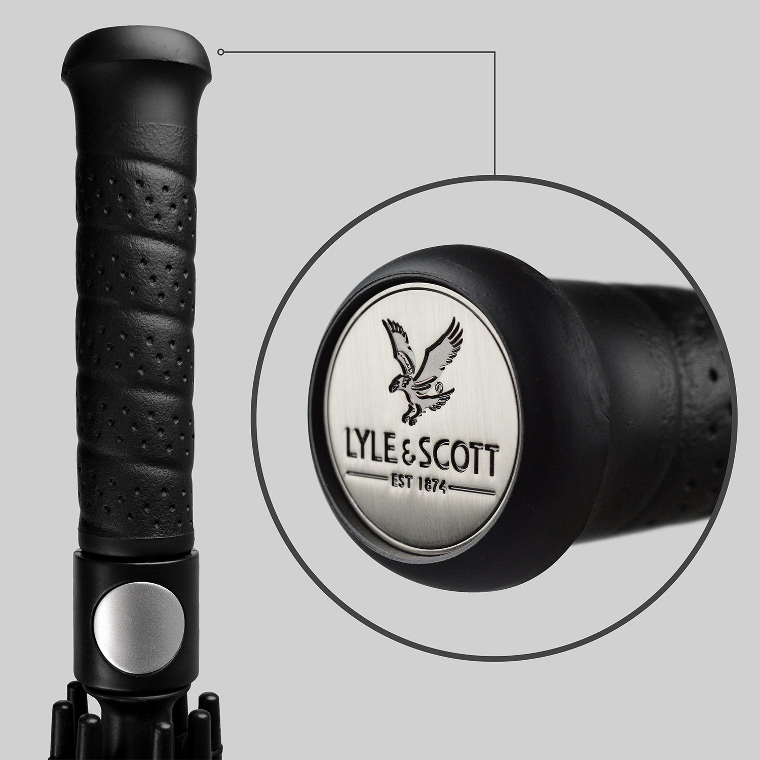 Wind Proof Umbrella Svart Lyle & Scott