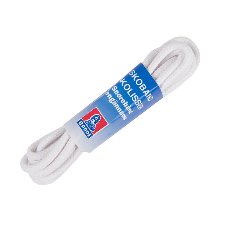 Shoelaces Thick Round White 100 cm Bandi