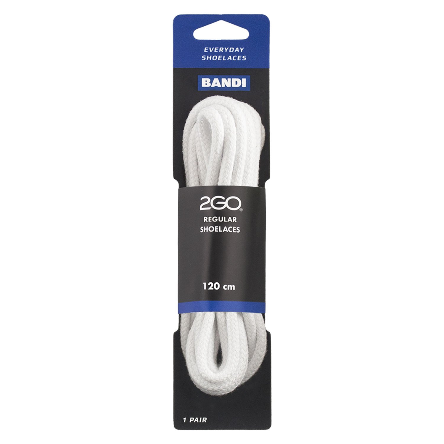 Shoelaces 182 White 120cm 2GO