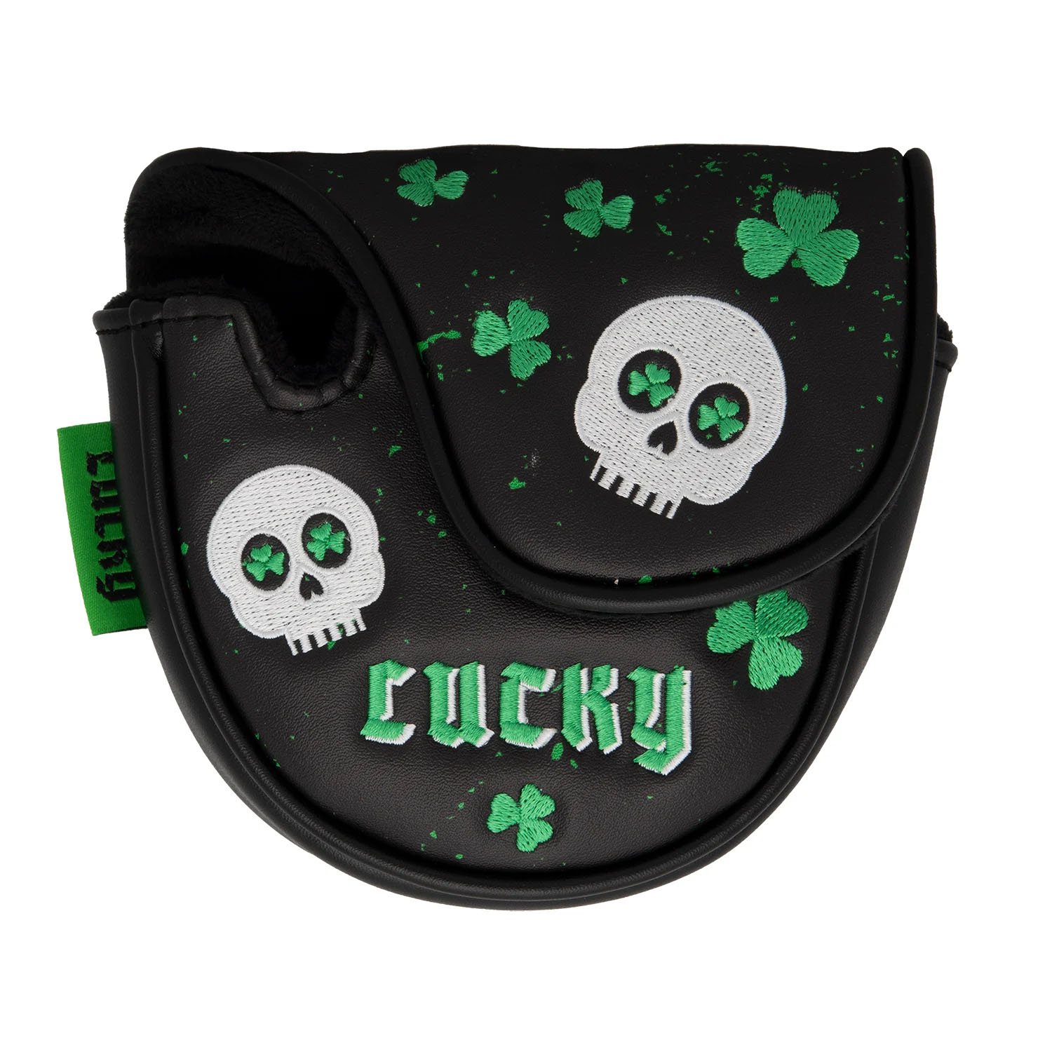 Headcover Putter Mallet Svart Grön Pure