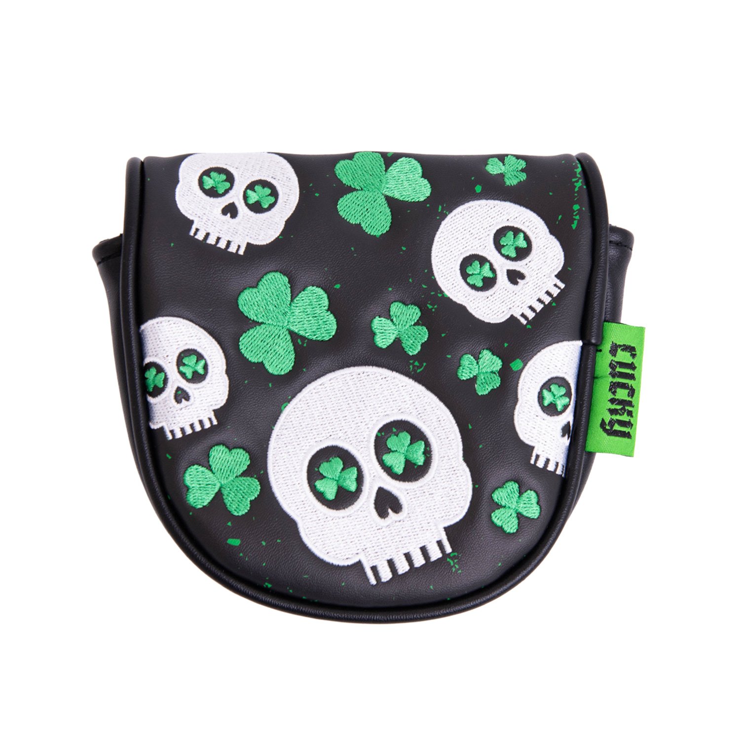 Headcover Putter Mallet Center Black Green Headcover Putter Mallet Center Black Green
