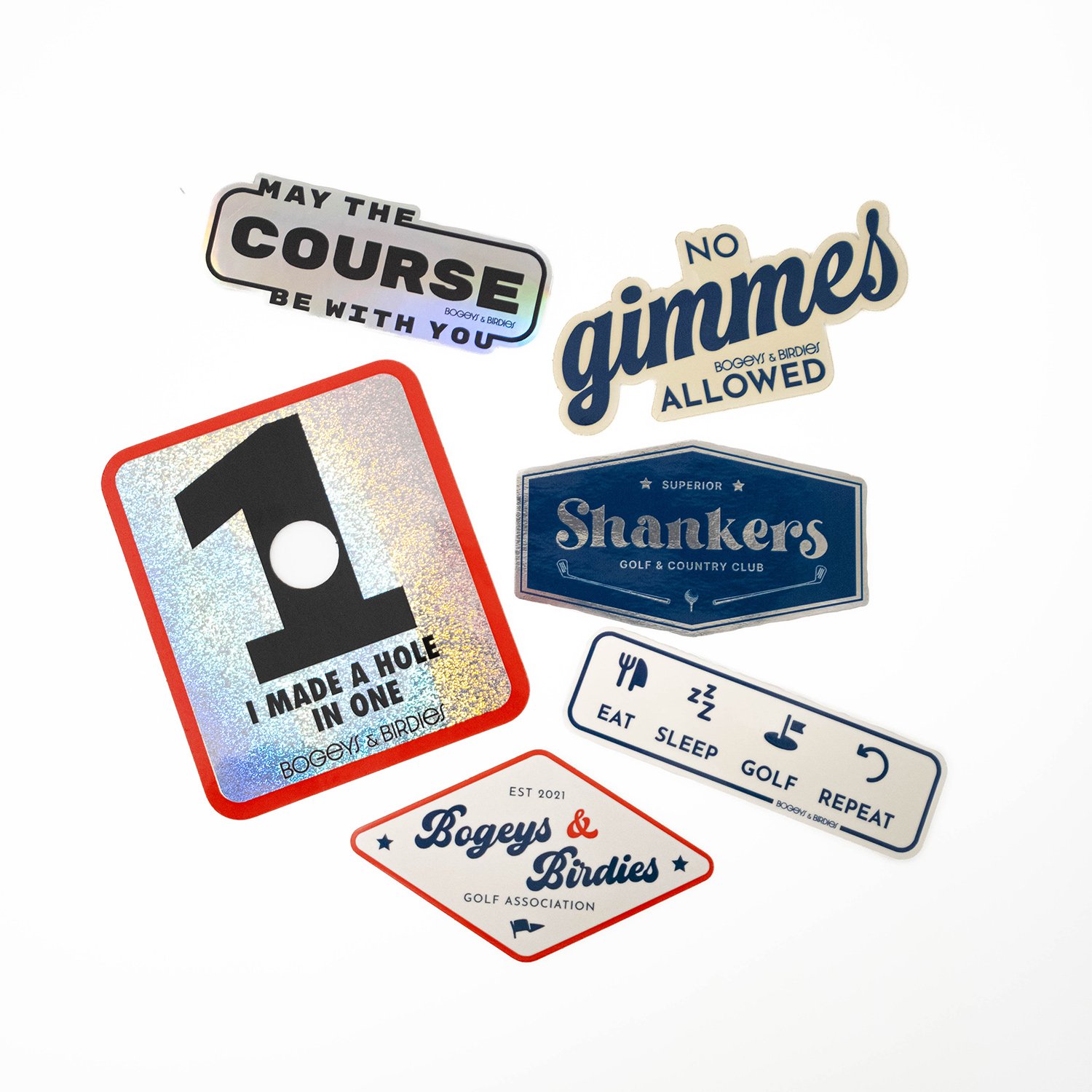 Stickers Pack Tee It High Bogeys & Birdies