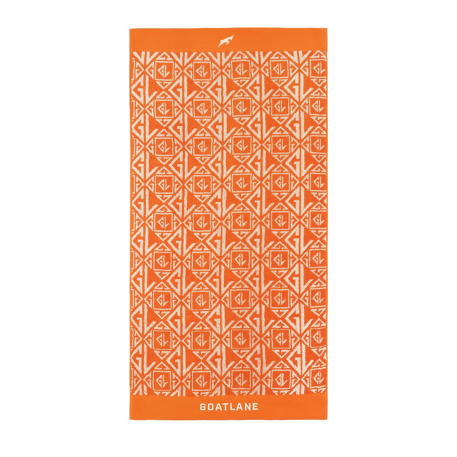 The Jacquard Golf Towel Orange Goatlane
