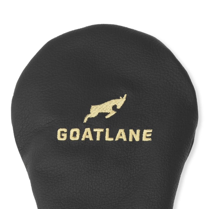 Leather Headcover Driver Black Goatlane