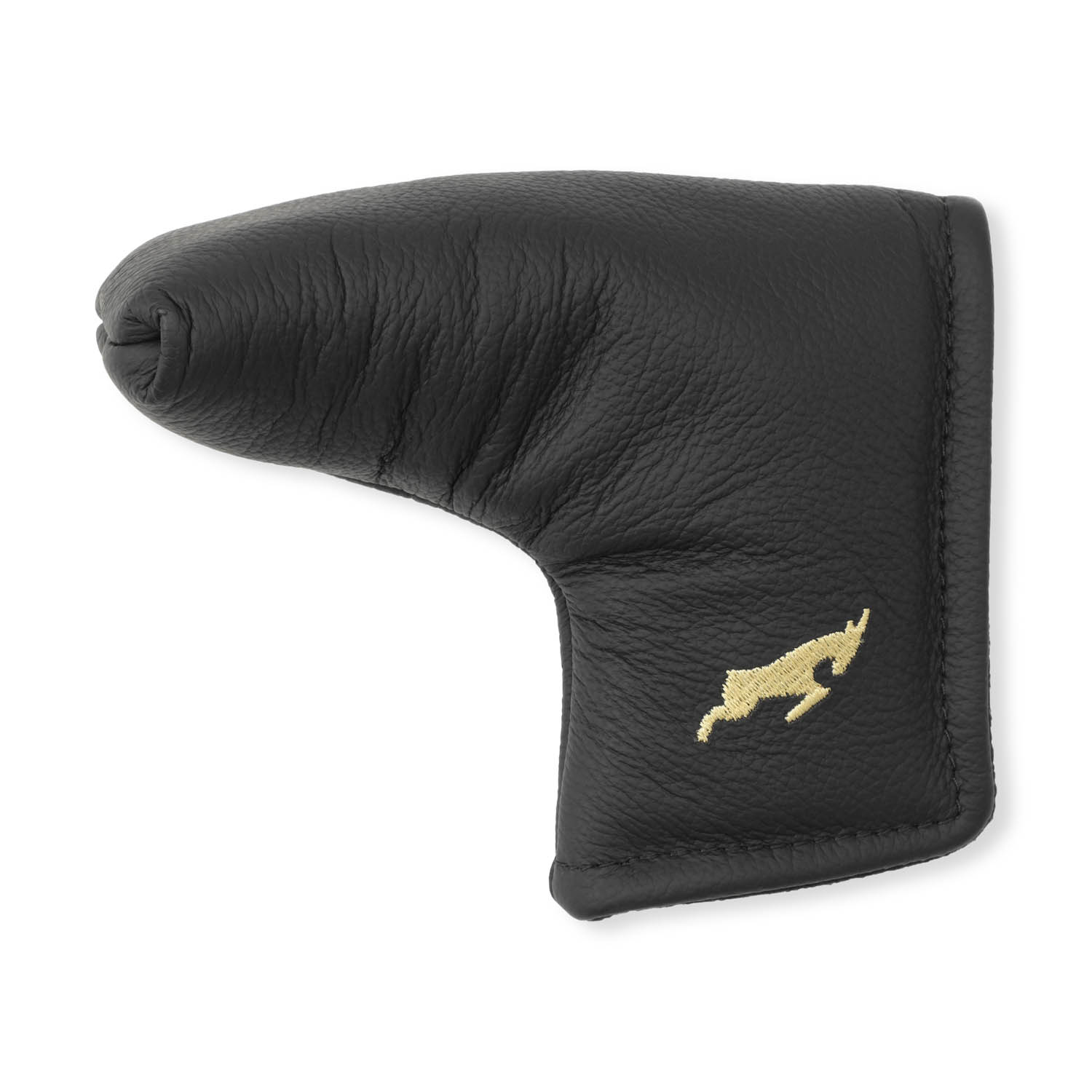 Leather Headcover Putter Blade Schwarz