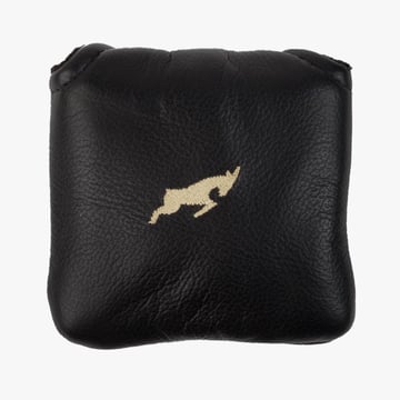 Leather Headcover Putter Mallet Black Goatlane
