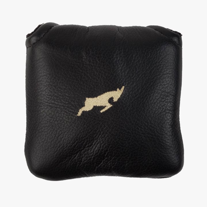 Leather Headcover Putter Mallet Black Goatlane