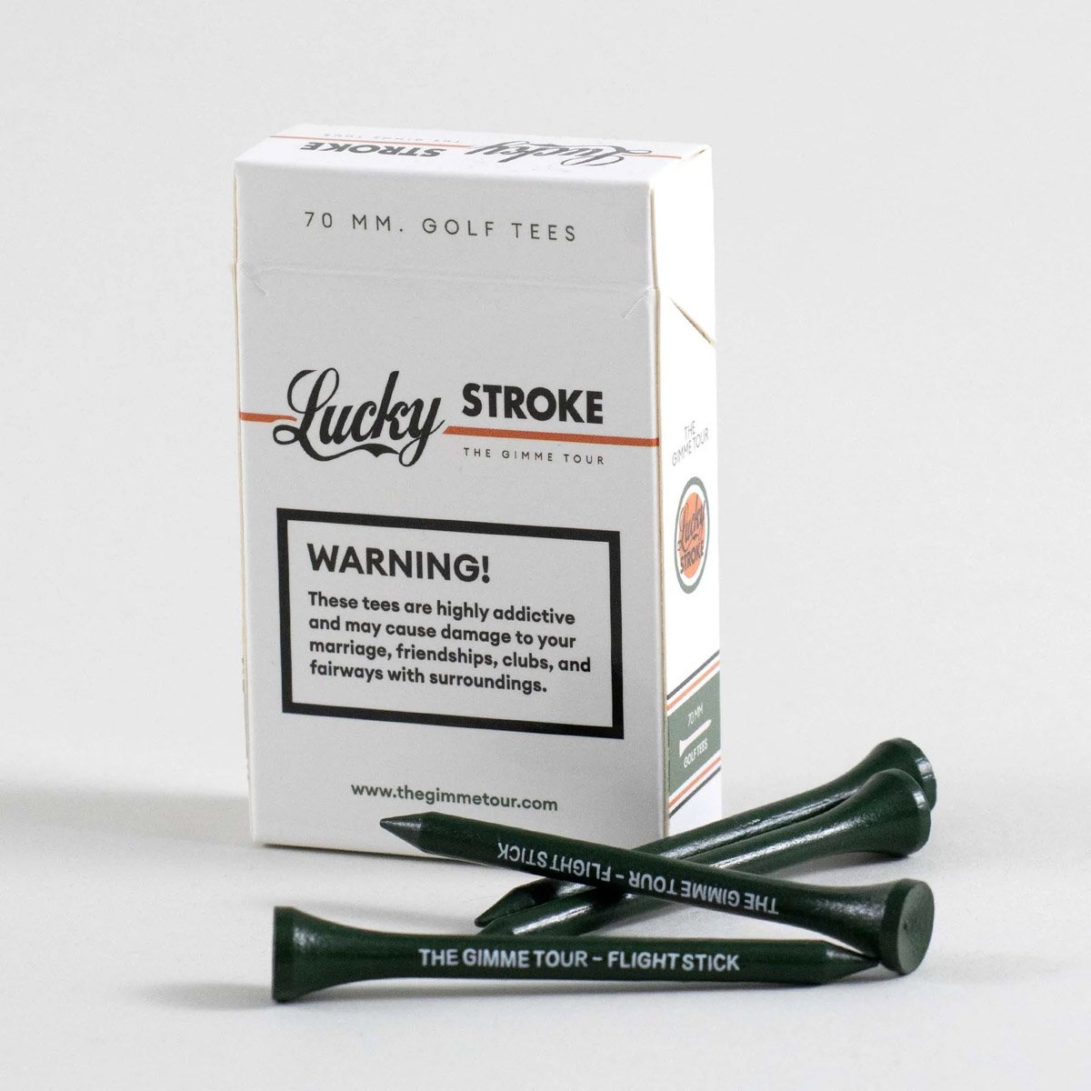 70 mm Golf Tees Lucky Stroke Valkoinen The Gimme Tour 70 mm Golf Tees Lucky Stroke Valkoinen The Gimme Tour