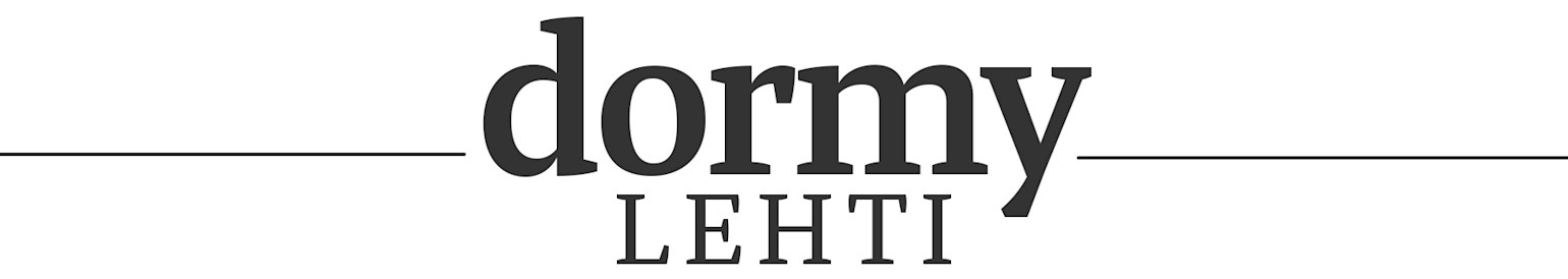 Logo: dormy MAGAZIN mustalla tekstillä, vaakasuorat viivat molemmin puolin valkoisella taustalla.