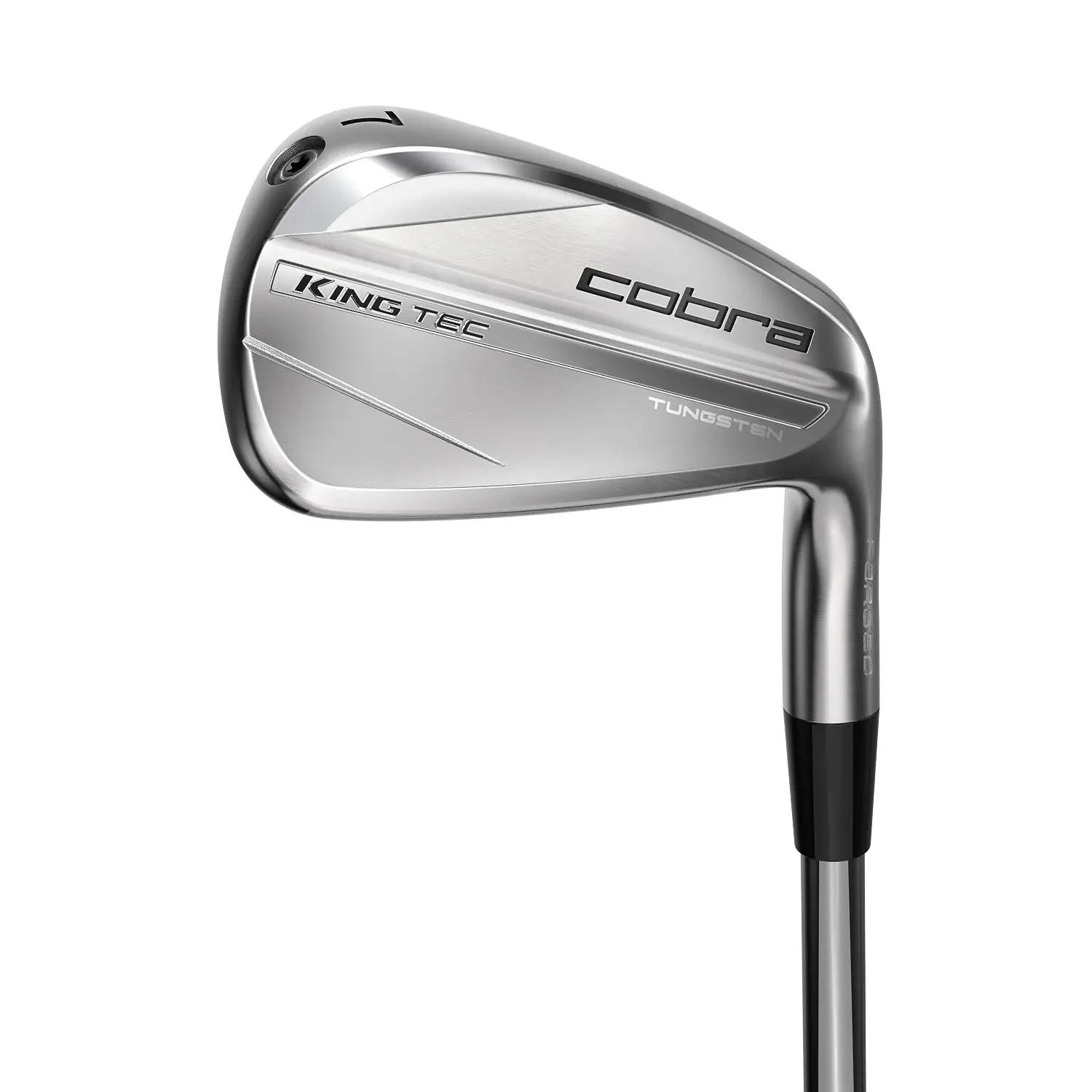 Cobra King Tec Tungsten -mallinen golfmaila lähikuvassa valkoista taustaa vasten.